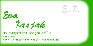 eva kasjak business card